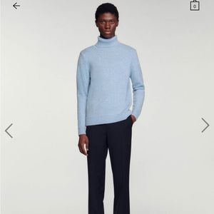 Sandro H19INDUSTRIAL Industrial Funnel Neck Sweater NWT